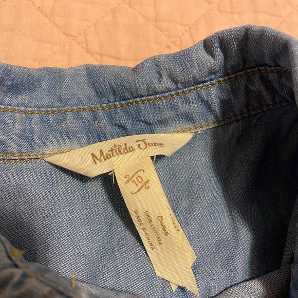 Matilda Jane Light Blue Button Down Shirt - Picture 4 of 4